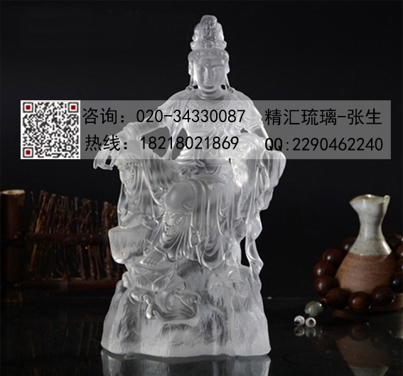佛店琉璃佛像供應(yīng)，觀自在菩薩琉璃佛像，廣州琉璃工廠