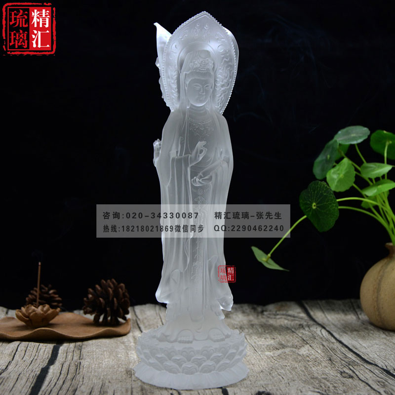 古法琉璃佛像工廠直銷，南海觀音菩薩琉璃佛像