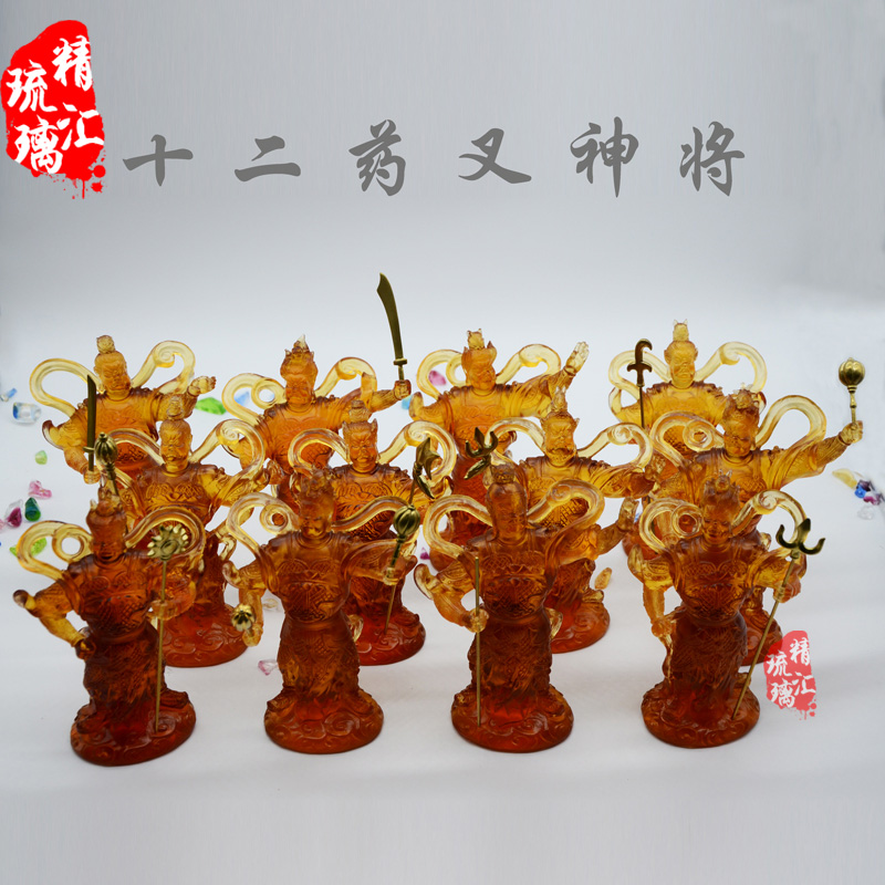 十二藥叉神將琉璃佛像，藥叉壇城琉璃佛像