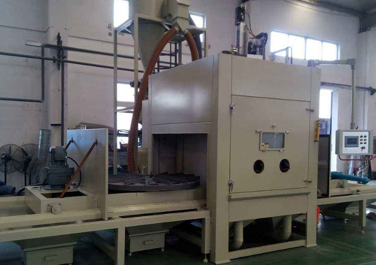 自動轉盤式噴砂機蘇州昆航噴砂機離合器盤噴砂機