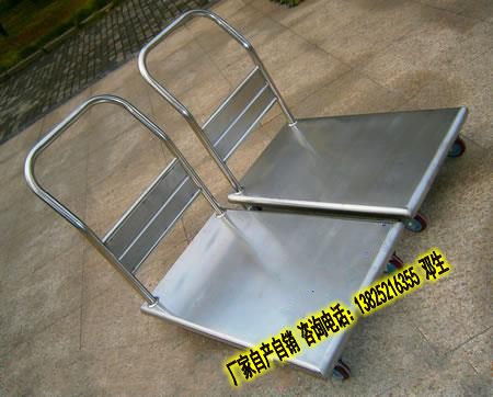 廠家批發(fā)出售不銹鋼平板手推車 不銹鋼雙層手推車