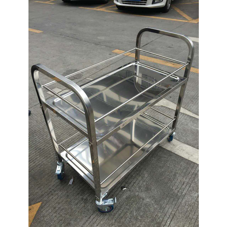 304不銹鋼不銹鋼推車(chē)定制酒店保潔手推車(chē)兩層三層手推車(chē)