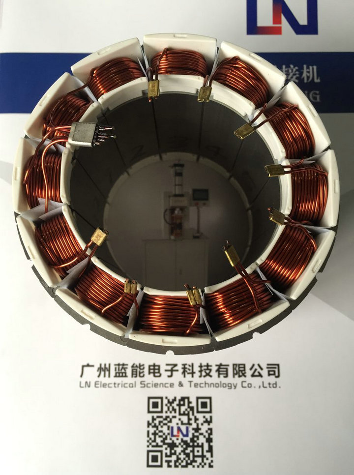 電機定子引線焊接銅端子熱熔焊接機，不用刮漆皮