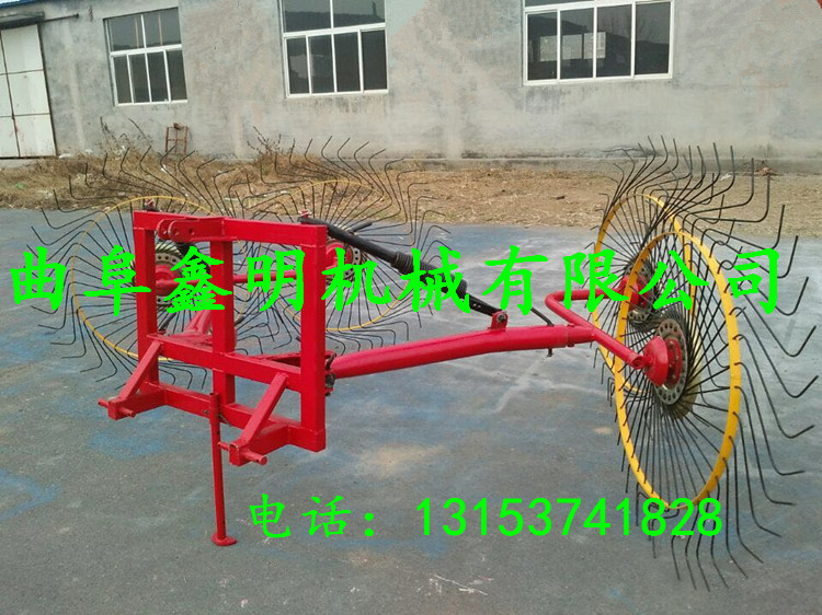 鑫明牌拖拉機(jī)帶牽引式雜草牧草摟草機(jī)  養(yǎng)殖用秸稈摟草機(jī)