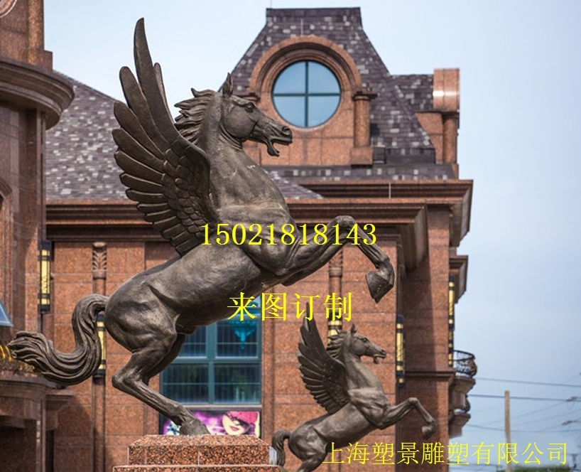 玻璃鋼飛馬雕塑，玻璃鋼駿馬雕塑，園林景觀雕塑，北京雕塑制作
