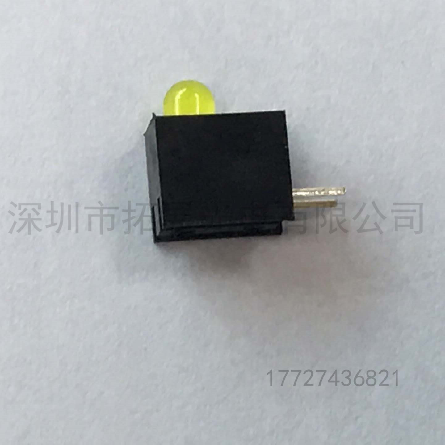 發(fā)光二極管F5黃發(fā)黃單孔LED燈珠帶燈座