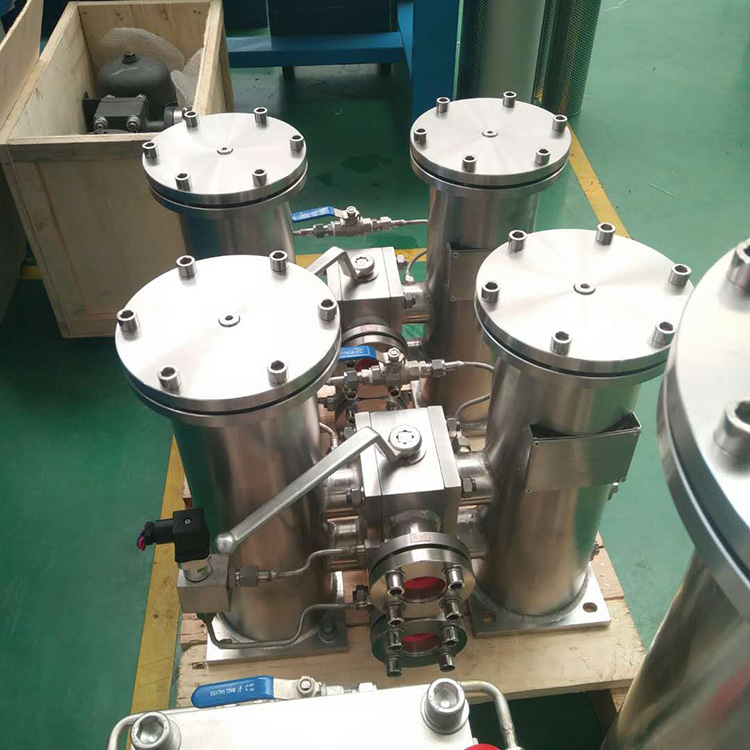 大流量雙聯(lián)油過濾器不銹鋼材質(zhì)過濾介質(zhì)ISO VG200新鄉(xiāng)天誠供應(yīng)