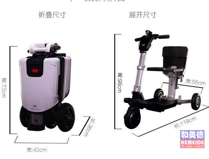 愛(ài)步imoving折疊行李箱代步車　續(xù)航40公里　可上地鐵動(dòng)車