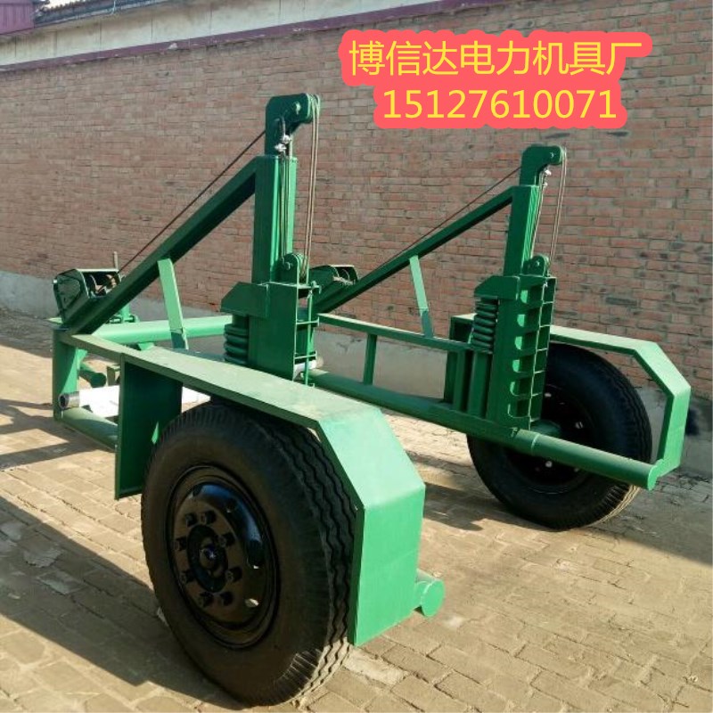 3.電纜線盤拖車價(jià)格5t 液壓式提升電纜放線車廠家
