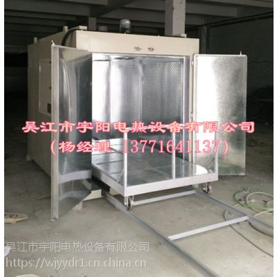 熱風循環(huán)油桶烘烤箱 200度原料預熱油桶烘箱 軌道臺車式油桶烘箱