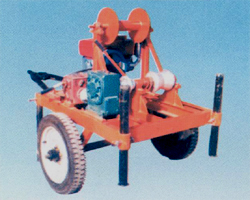 汽油機機動絞磨，2噸機動絞磨機，手動絞磨