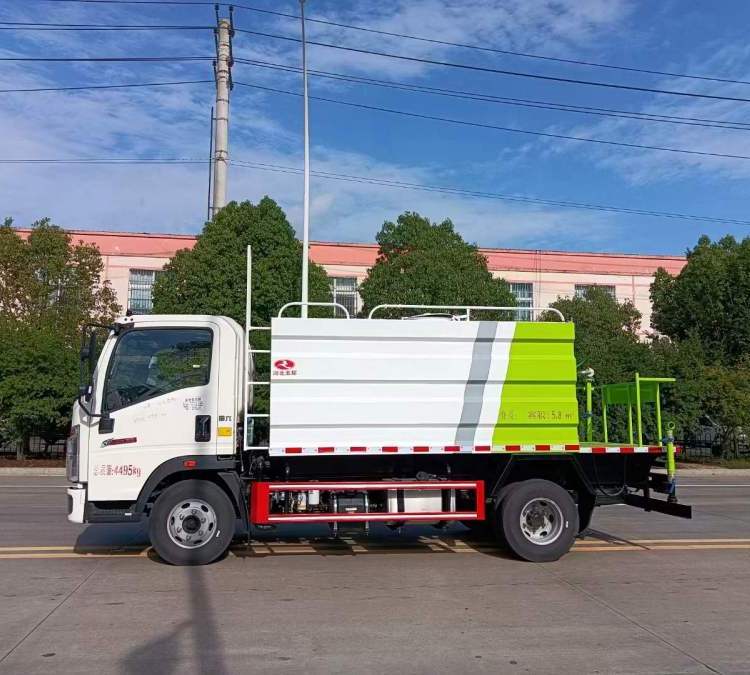 國六藍(lán)牌灑水車 重汽豪沃多功能抑塵車 后平臺選裝30-50噴霧機(jī)