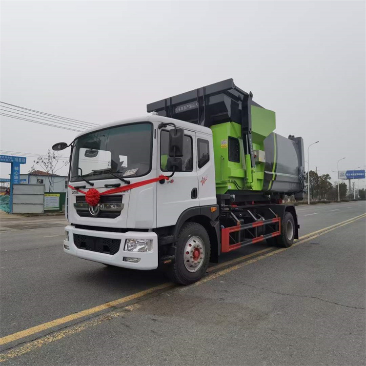 東風(fēng)D9勾臂車配套12方移動垃圾箱 一車可配多箱適用于小區(qū)、菜場