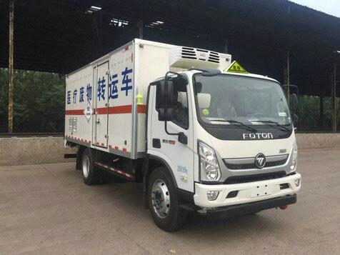 國六福田7噸醫(yī)療廢物轉(zhuǎn)運車廠家配置價格