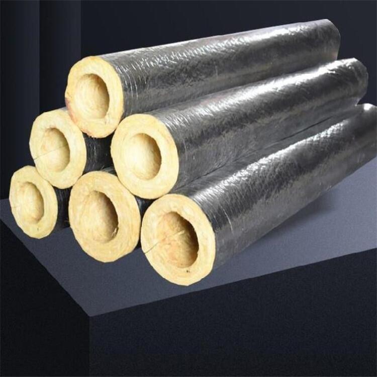 大連巖棉管道保溫管套殼棉，巖棉硅酸鋁耐高溫帶鋁箔棉