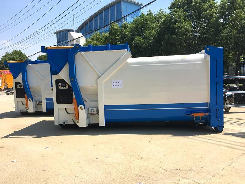 勾臂垃圾車配套12方壓縮垃圾箱
