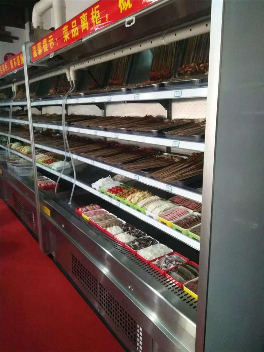 火鍋店立風柜|不銹鋼帶噴霧功能風幕柜