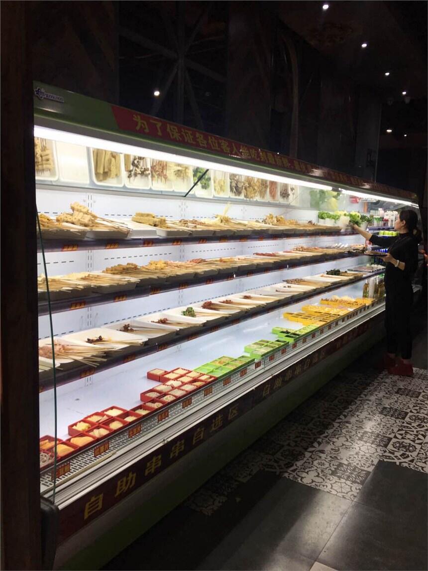串串香火鍋店用噴霧冷風(fēng)柜|定制風(fēng)幕柜直銷