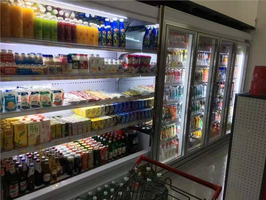 平頂山餐飲業(yè)風(fēng)幕柜飲料柜便利店玻璃門吧冷藏柜