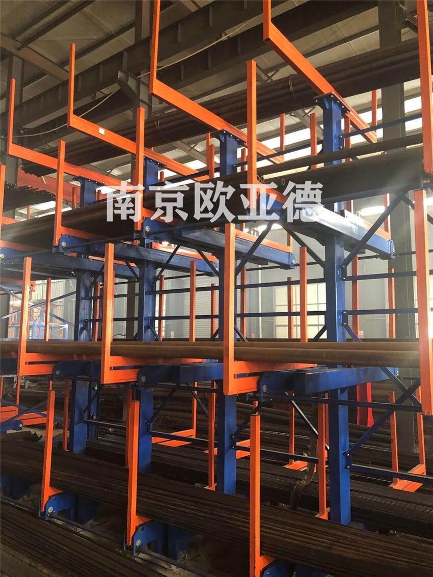 伸縮懸臂貨架 手搖伸縮式懸臂貨架 存儲鋼材 管材 圓鋼 鋼棒等 每層承載10噸