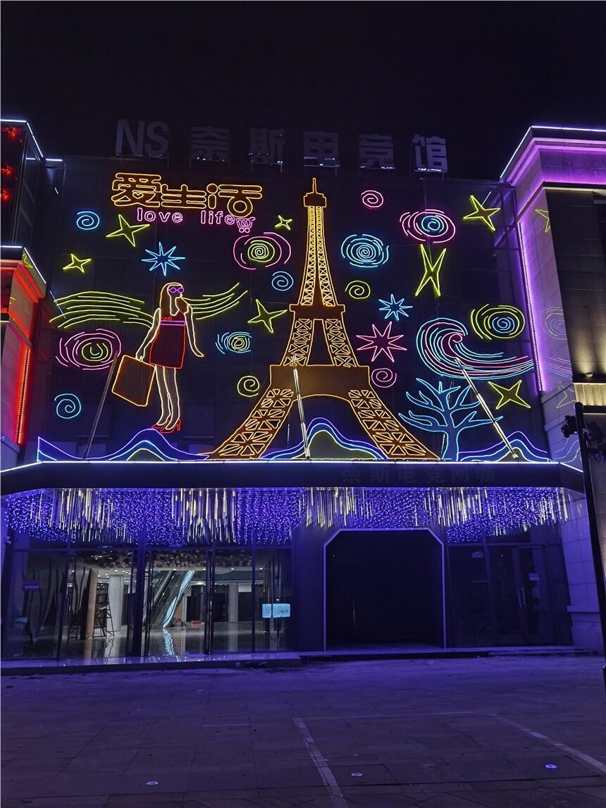 戶外墻體大型幕墻燈飾畫(huà)制作_戶外墻體大型幕墻燈飾畫(huà)廠家_戶外幕墻大型主題燈飾畫(huà)-夏桐工廠