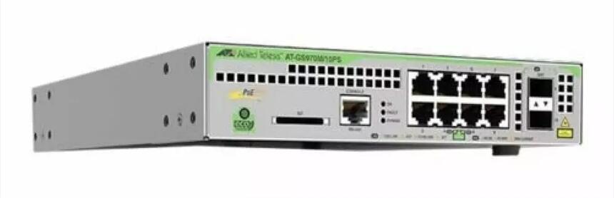 AT-GS970M/10 帶8個(gè) 10/100/1000T 和2個(gè)SFP端口L3網(wǎng)絡(luò)交換機(jī)