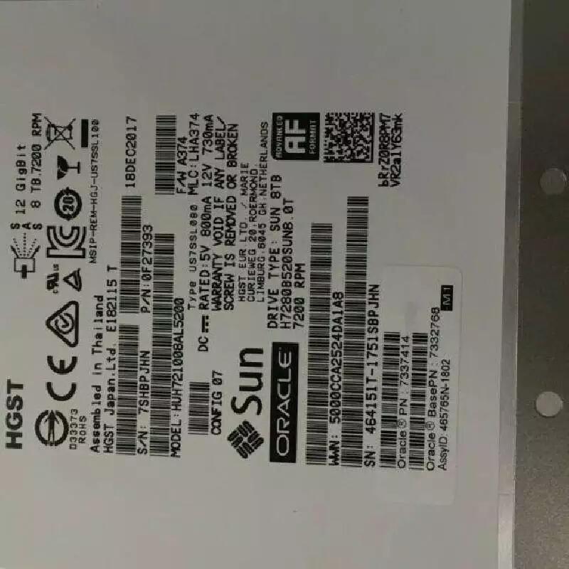 7332759 7332753 10TB SAS ZS3-2 X7-2服務(wù)器硬盤
