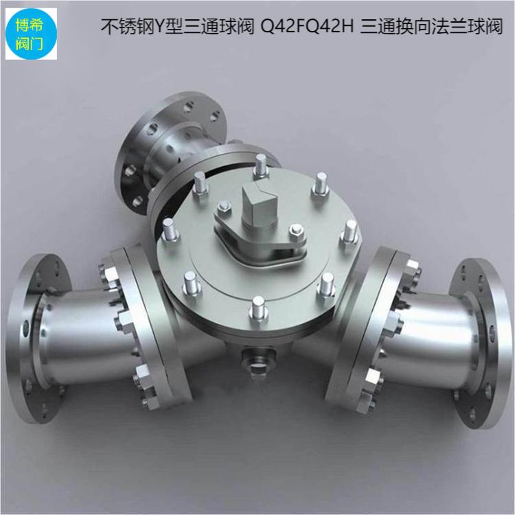 不銹鋼Y型三通球閥 Q42FQ42H