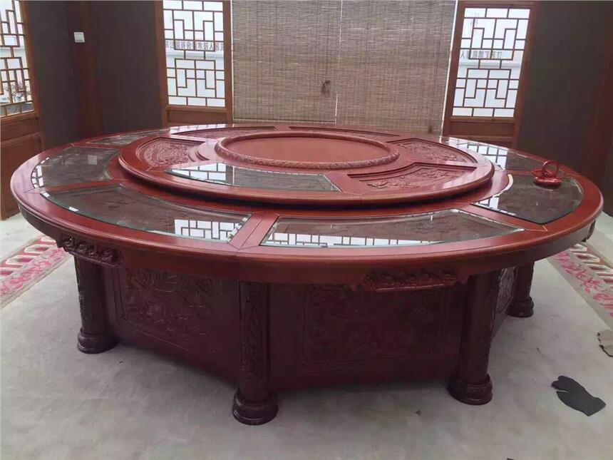 低價(jià)熱銷合肥酒店大圓桌電動(dòng)餐桌椅農(nóng)家樂餐桌合肥食堂餐桌椅廠家