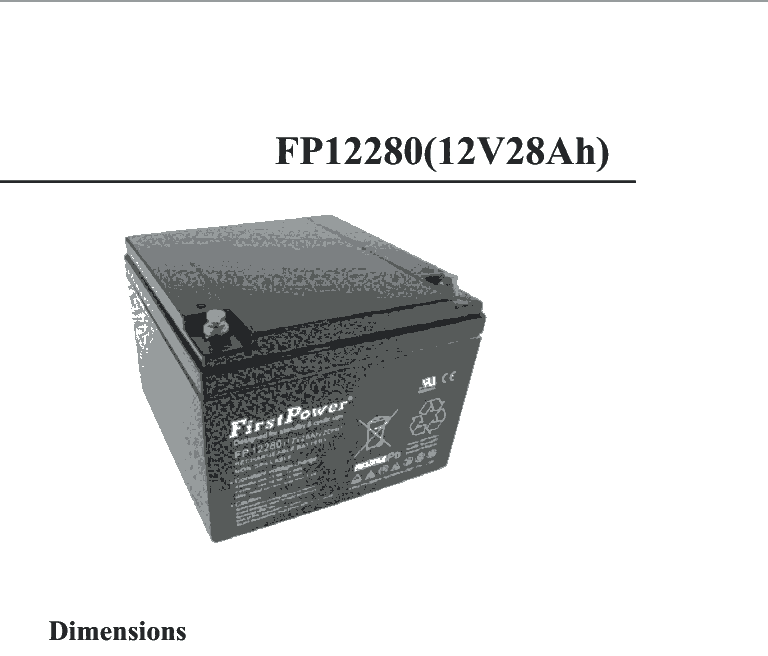 一電FirstPower蓄電池LFP1240 12V40AH