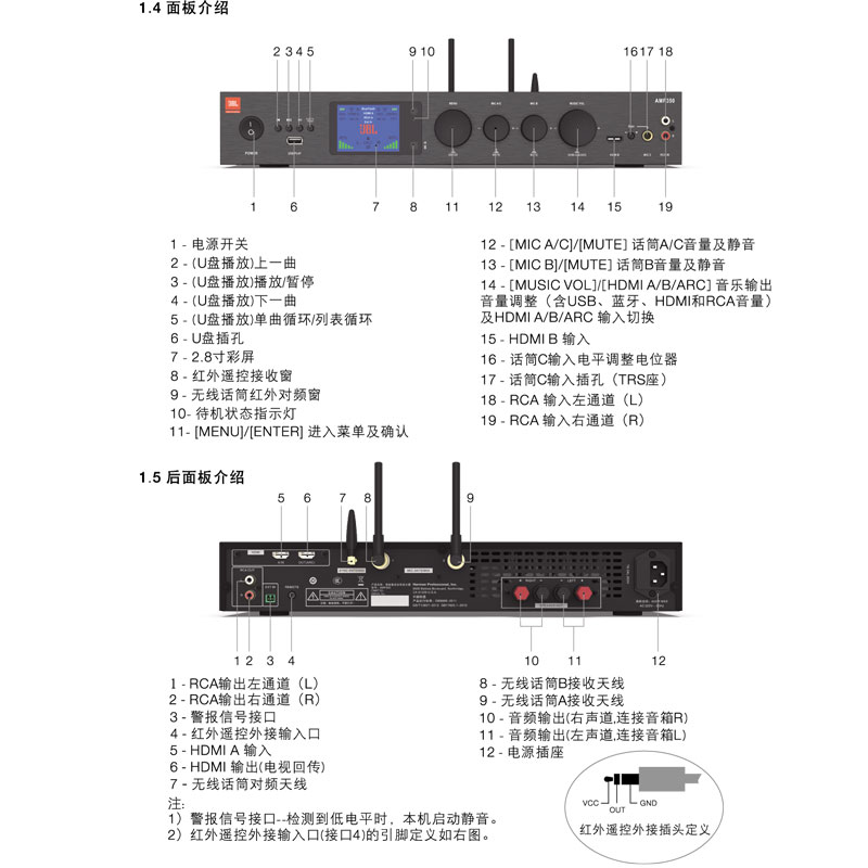 JBL AMP350鏁�(sh霉)瀛楀姛鏀� KTV鏅鸿兘涓€楂旀(j墨) 涓夊悎涓€鏅鸿兘闆嗘垚鍔熺巼鏀惧ぇ鍣�