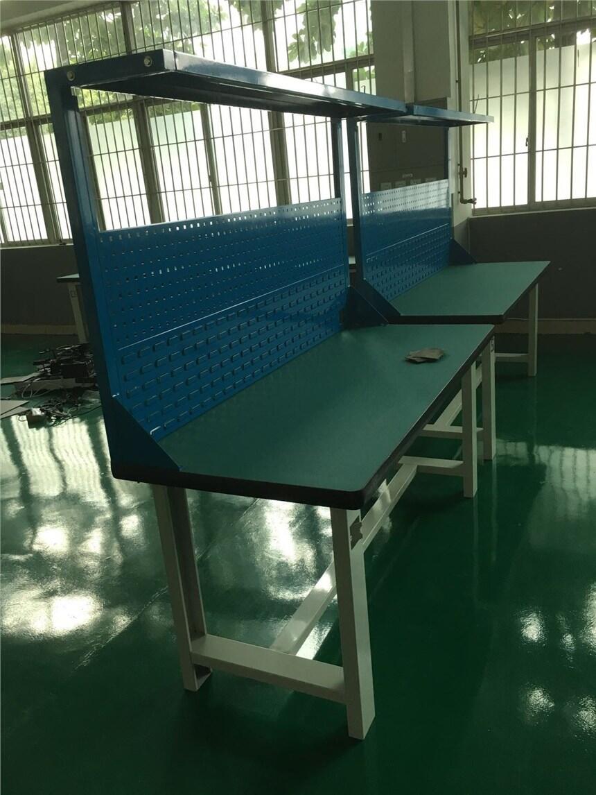 廠家定做工廠專用工作臺 車間電子組裝工作臺 防靜電工作臺帶照明燈