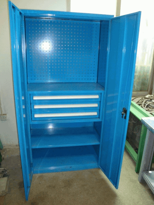對開門鐵皮工具柜 內(nèi)帶抽屜掛板工具柜 非標定制各類工具柜