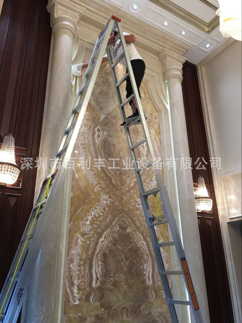 廠家現(xiàn)貨直銷家用鋁合金伸縮梯 工程維修人字伸縮梯