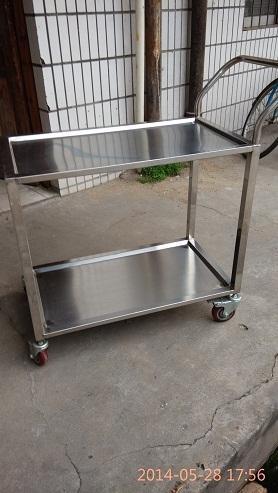 不銹鋼手推車(chē)生產(chǎn)商 定制平板 二層 三層不銹鋼手推車(chē)尺寸