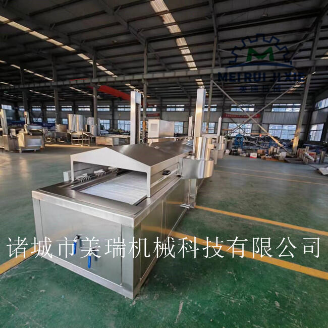雞米花油炸生產(chǎn)線設(shè)備 大型全自動(dòng)油炸流水線 肉制品油炸機(jī)