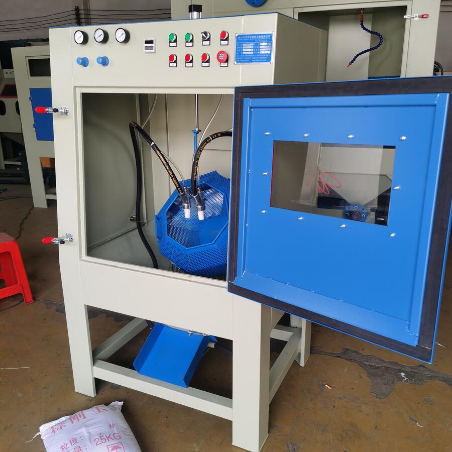 供應(yīng)小型滾籃噴砂機(jī)五金鉆頭工具自動打砂機(jī)