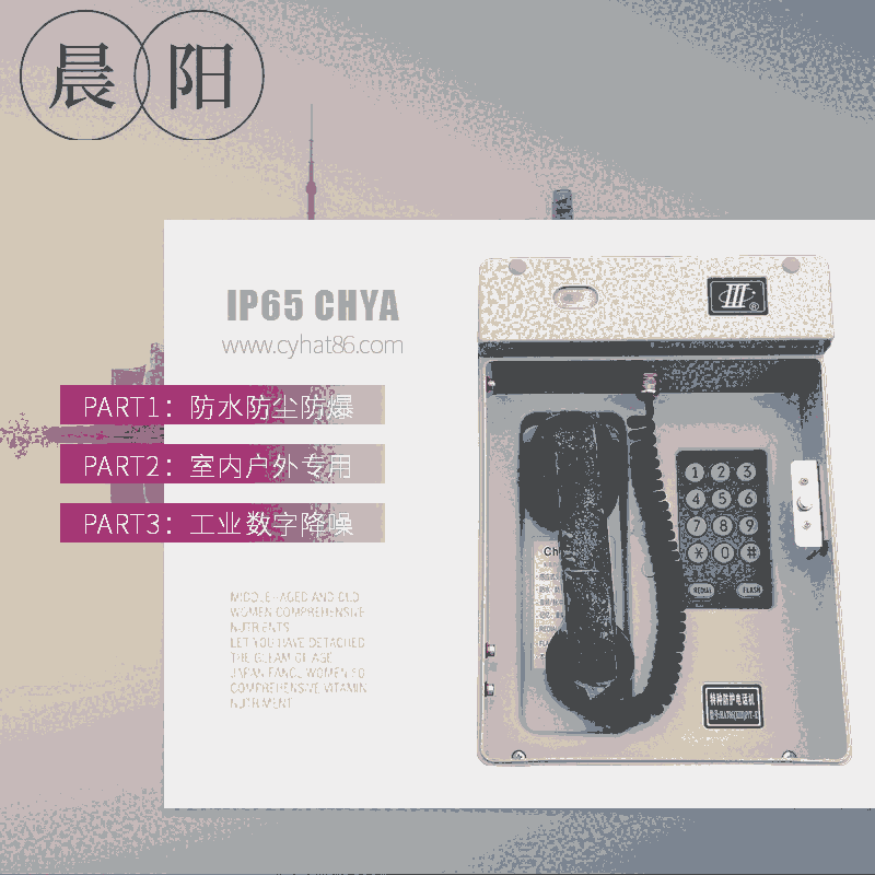 數(shù)字式消噪型電話機HAT86(XII)P/T-E/IP65