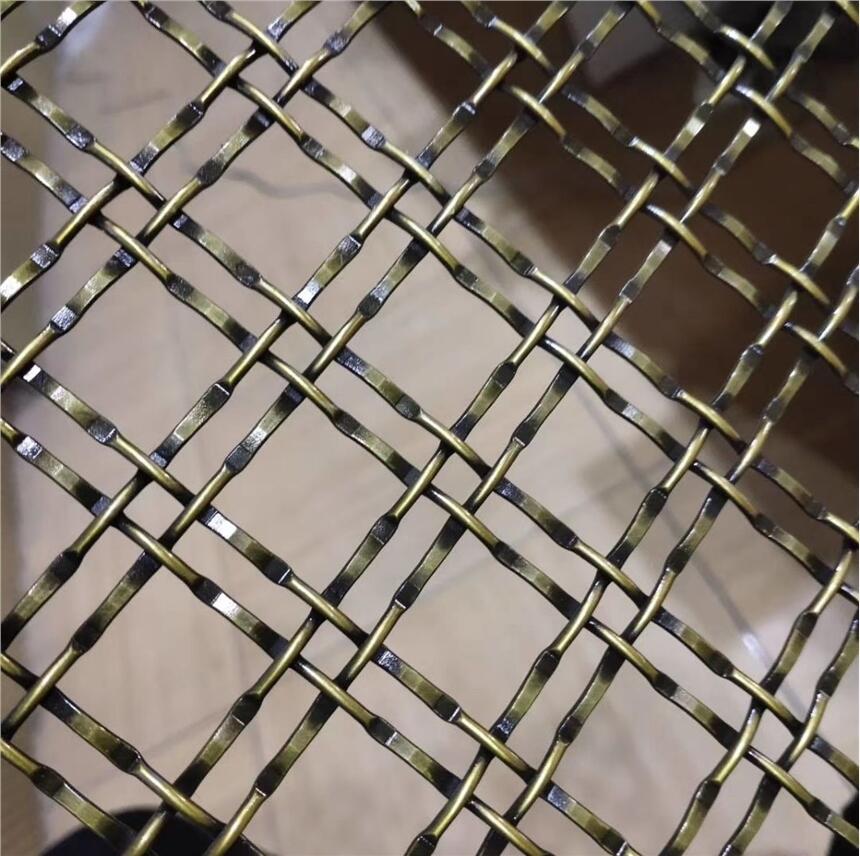 裝飾金屬編織 拉伸格柵網(wǎng)格 暖色藝術吊頂 造型軟鐵絲鋼絲網(wǎng)