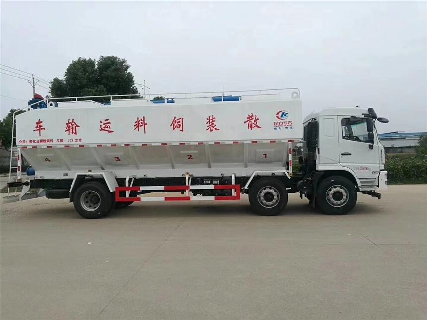 石家莊無極東風天錦小三軸飼料車優(yōu)惠出售