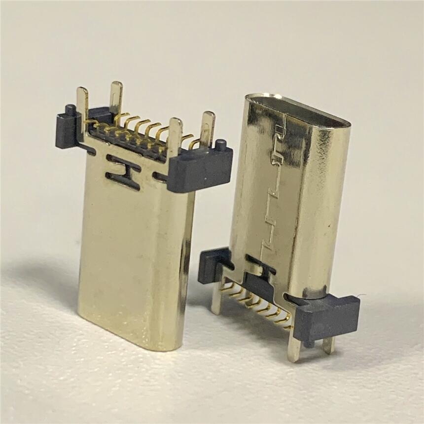 USB 3.1 16P 立式貼片母座H=13.7/15.0MM 16PIN直立式貼板插座