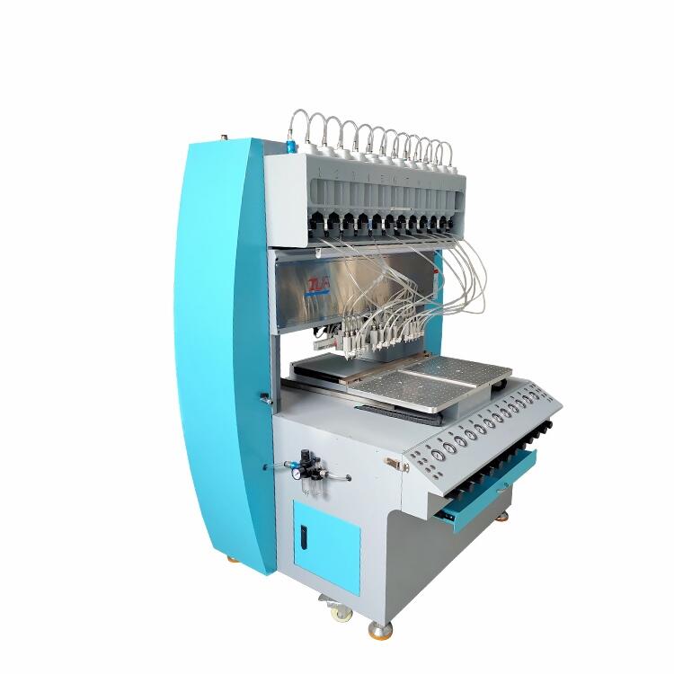 硅膠熱轉(zhuǎn)移滴膠機 轉(zhuǎn)燙硅膠標(biāo)點膠機 12色模具硅膠點膠機
