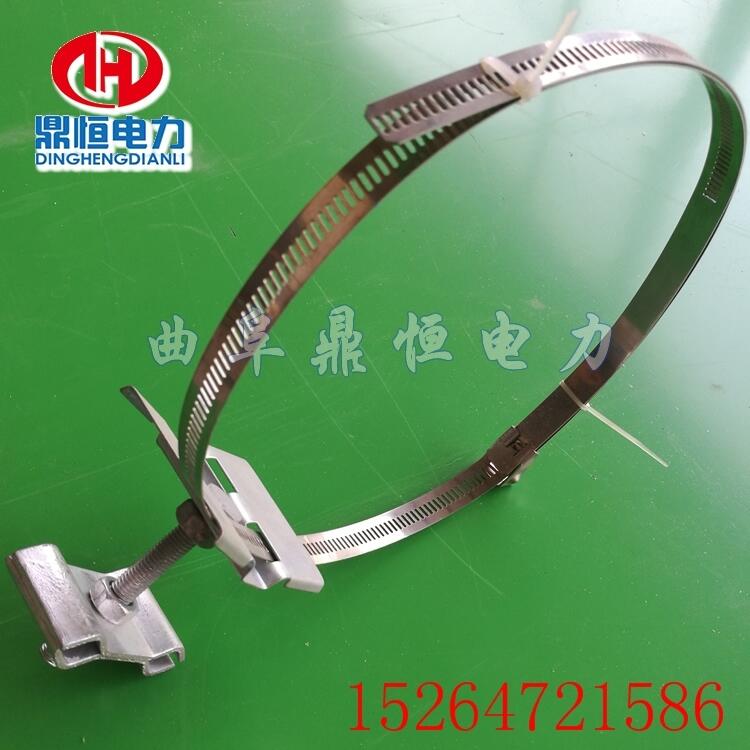 OPGW光纜引下線夾圖片/桿用鋼帶引下夾