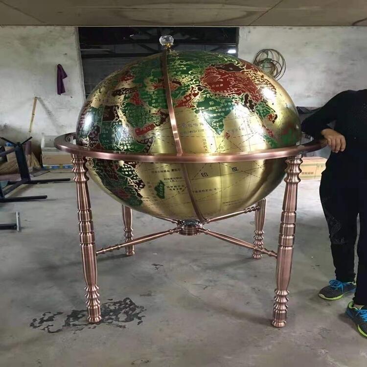 煥環(huán)祥工藝 純銅地球儀大擺件定做 開業(yè)喬遷賀禮擺件訂制
