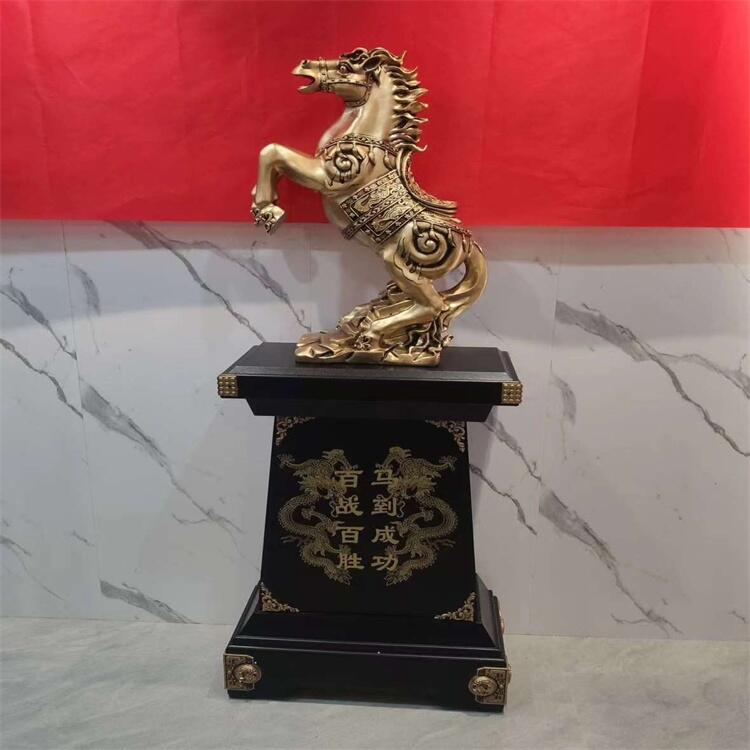 樹脂馬到成功落地擺件公司開業(yè)銅鼎廣州本地當天送貨上