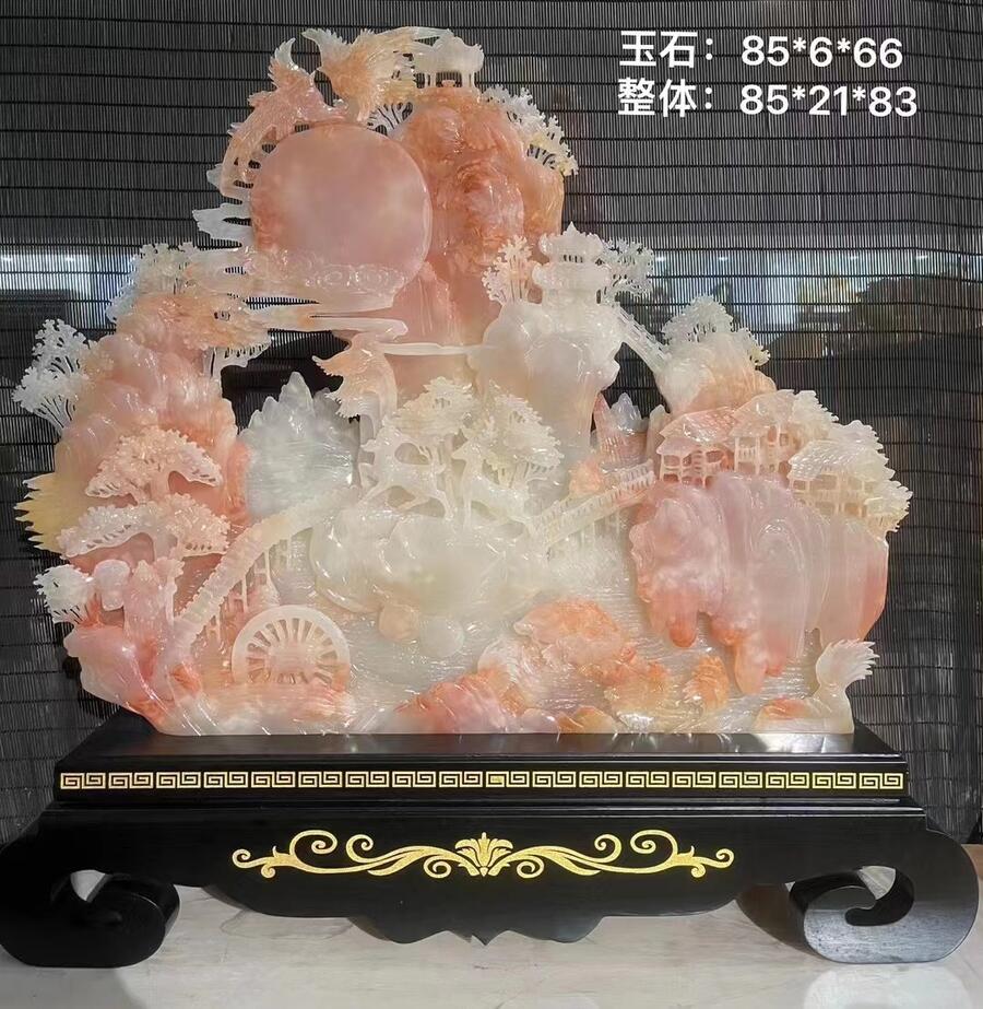 煥環(huán)祥|山水風(fēng)景玉雕擺件 喬遷開業(yè)新居裝飾 禮品賀禮定制