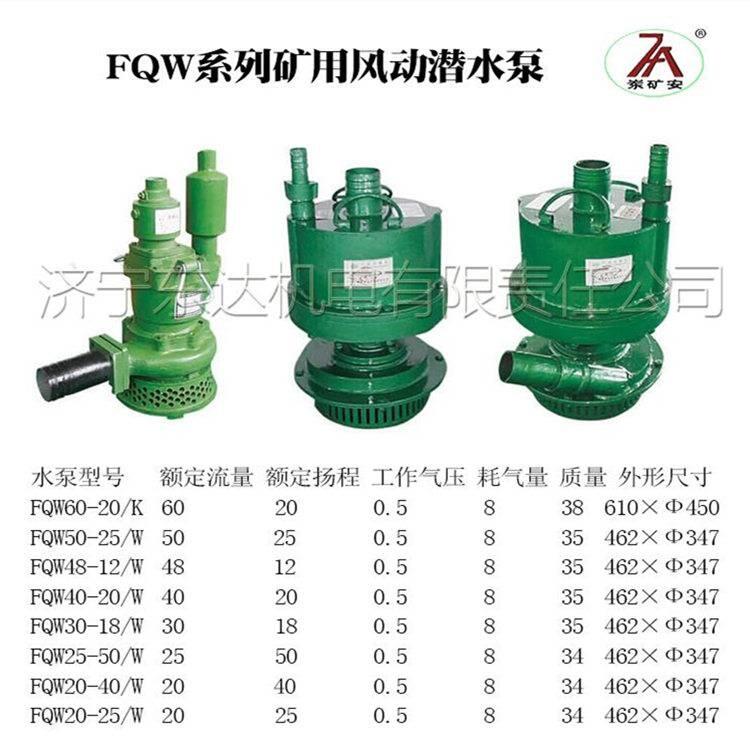 FQW25-50風動潛水泵 礦用排污潛水泵 大流量排污泵
