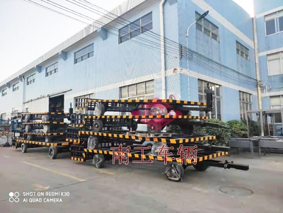 4噸機場用骨架式平板拖掛車