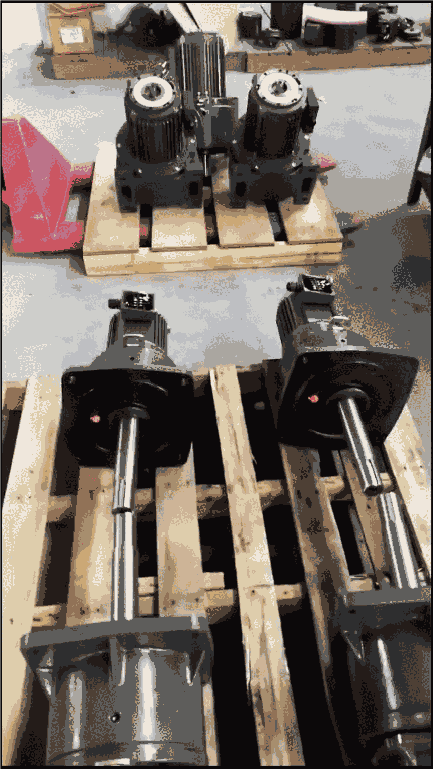 CPG晟邦精工生產(chǎn)立式CV特制加長軸620mm可開中心孔及鍵槽、減速電機，防爆電機減速機