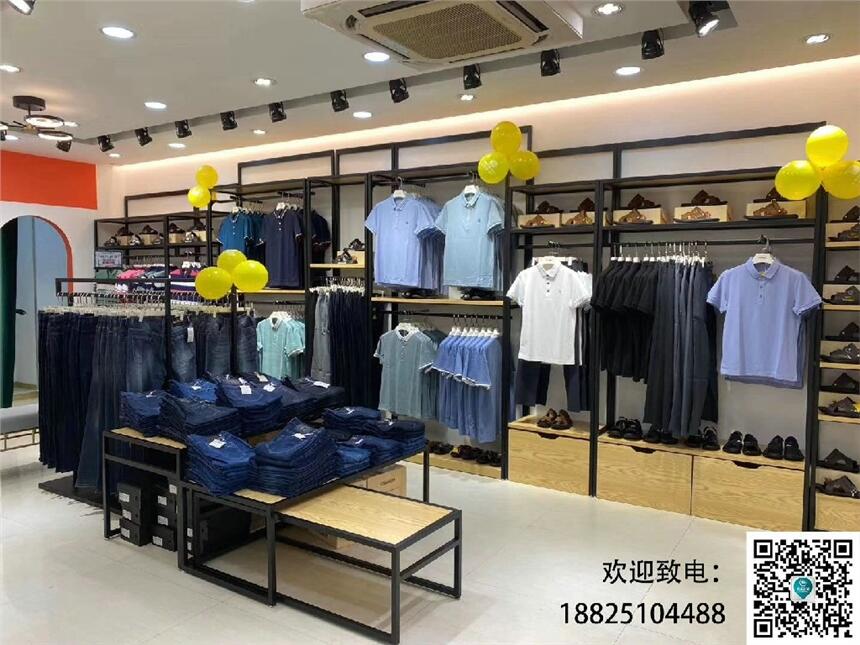 常德創(chuàng)意服裝架衣服展示架 小型服裝店貨架  商務(wù)男裝貨架
